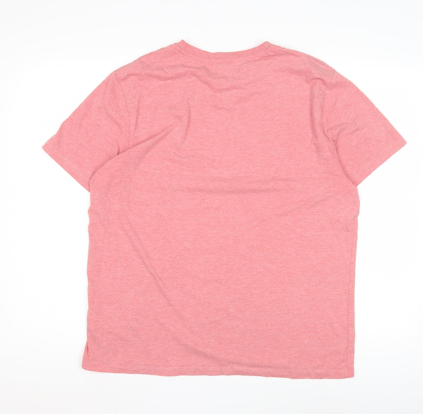 Next Men's Pink Crew Neck T-Shirt, Size L, Solid, New