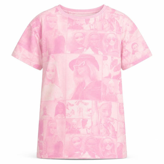 Barbie Girls Pink Graphic T-Shirt in M with Logo Accents
