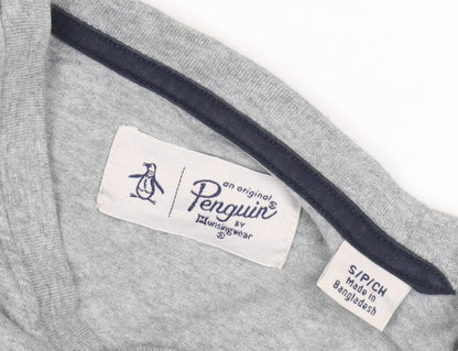 Penguin Men's Grey Short Sleeve T-Shirt Small