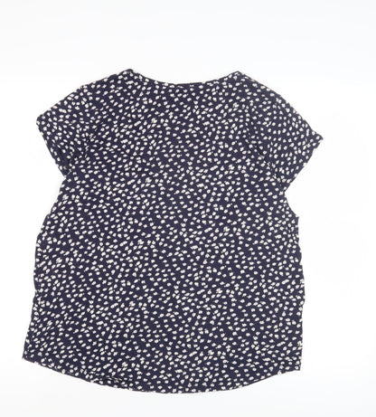 Gap Women's Blue Floral T-Shirt, Size L