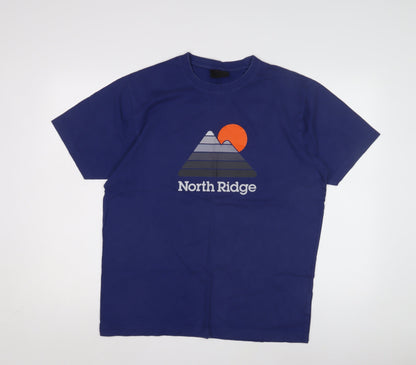 North Ridge Men's Blue Graphic Nature T-Shirt M