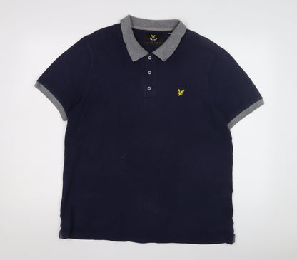 Lyle & Scott Men's Blue Polo Shirt L