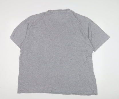 Unisex Adults UK Size 3XL Blue Harbour Grey Basic T-Shirt