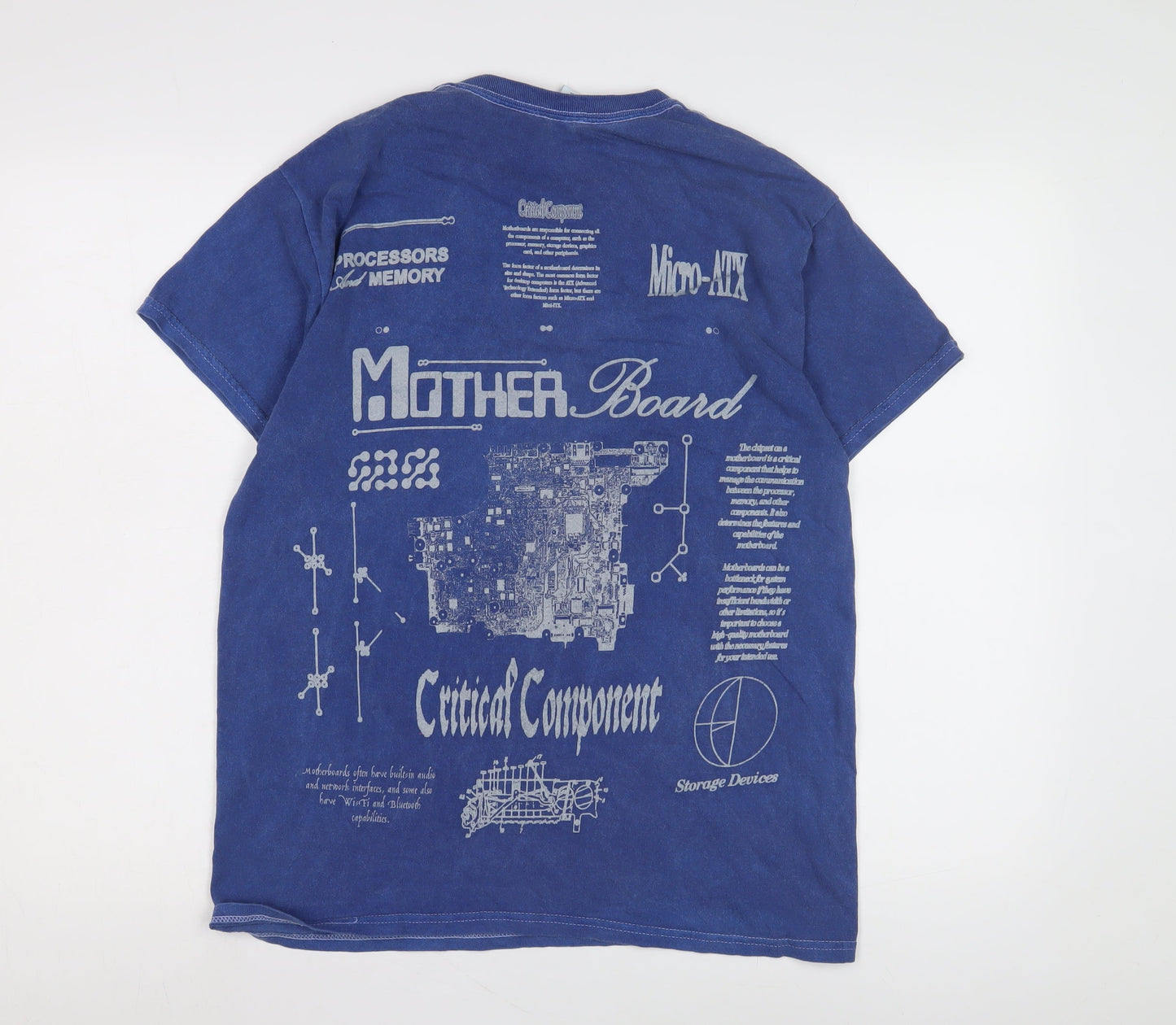 Urban Outfitters Men's Blue XS Graphic Geek T-Shirt