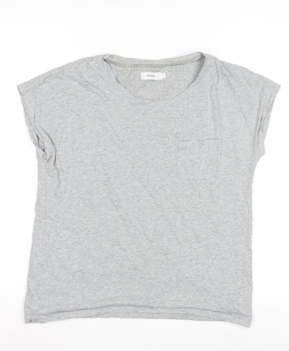 John Lewis Grey Cotton Crew Neck T-Shirt for Women