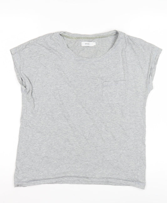 John Lewis Grey Cotton Crew Neck T-Shirt for Women