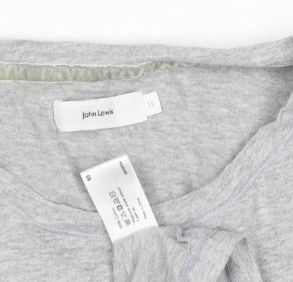 John Lewis Grey Cotton Crew Neck T-Shirt for Women
