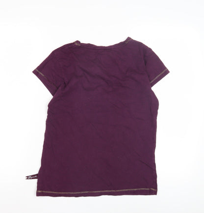 Harry Potter Womens Purple Hogwarts T-Shirt Size S