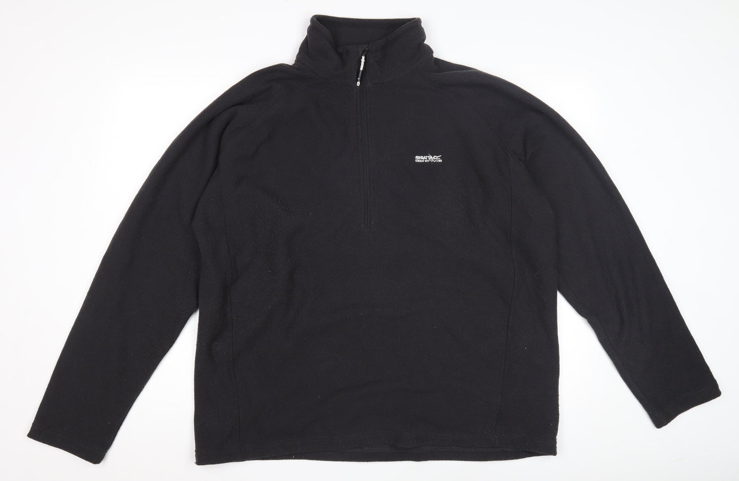 Mens UK Size 2XL Regatta Black 1/4 Zip Sweatshirt