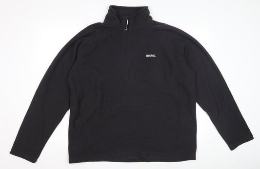 Mens UK Size 2XL Regatta Black 1/4 Zip Sweatshirt