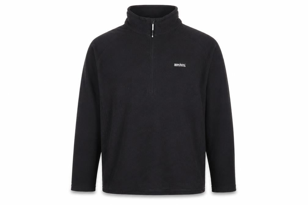 Mens UK Size 2XL Regatta Black 1/4 Zip Sweatshirt