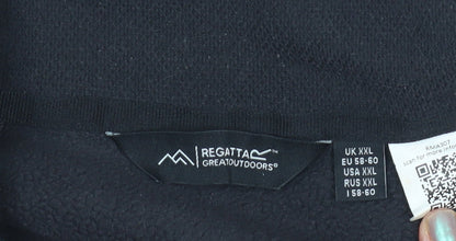 Mens UK Size 2XL Regatta Black 1/4 Zip Sweatshirt