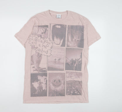 Urban Outfitters Pink XS T-Shirt, Unisex, Cotton