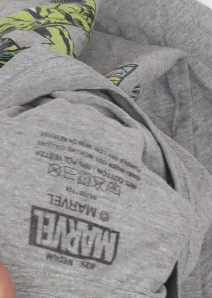 Marvel Men’s Grey Comic Print T-Shirt Medium