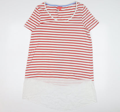 Joules Women's Red Striped T-Shirt Dress Size 14