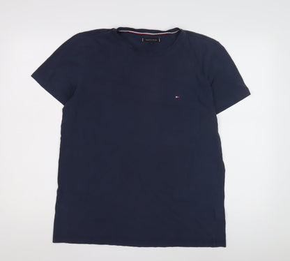 Tommy Hilfiger Men's Blue XL T-Shirt Short Sleeve Cotton