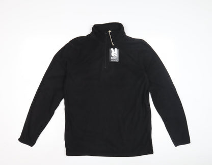 Mens UK Size S Roly Black Henley Sweatshirt