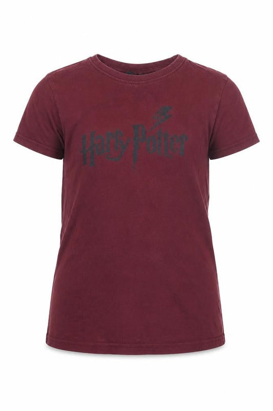 Girls Harry Potter Red Graphic T-Shirt Short Sleeve