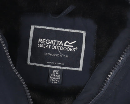 Womens UK Size 12 Regatta Blue Parka Coat