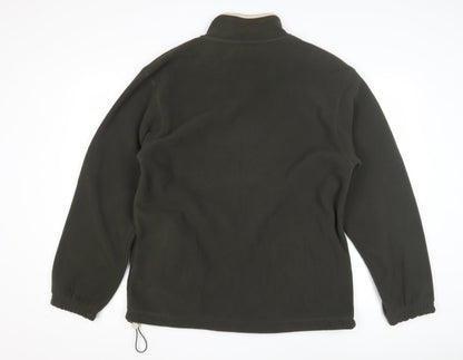 Zantos Men's Black Fleece Jacket, Medium, Casual Wear