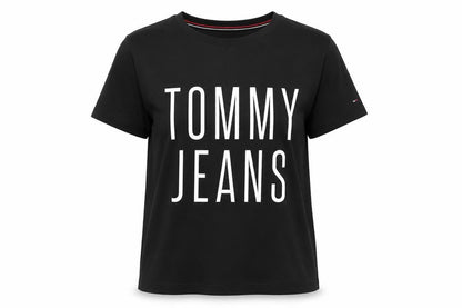 Womens UK Size S Tommy Jeans Black Basic T-Shirt