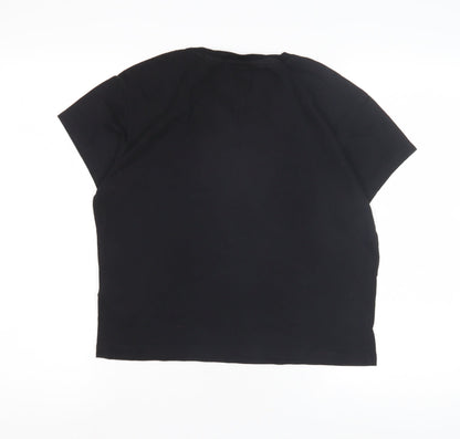 Womens UK Size S Tommy Jeans Black Basic T-Shirt
