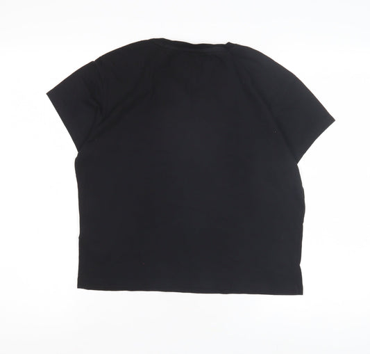 Womens UK Size S Tommy Jeans Black Basic T-Shirt