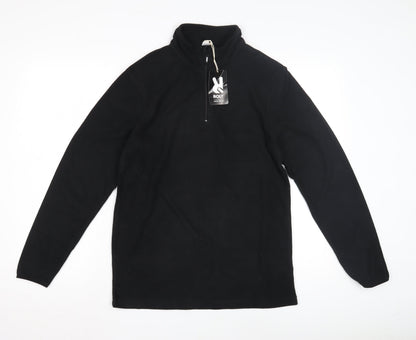 Mens UK Size S Roly Black Henley Sweatshirt