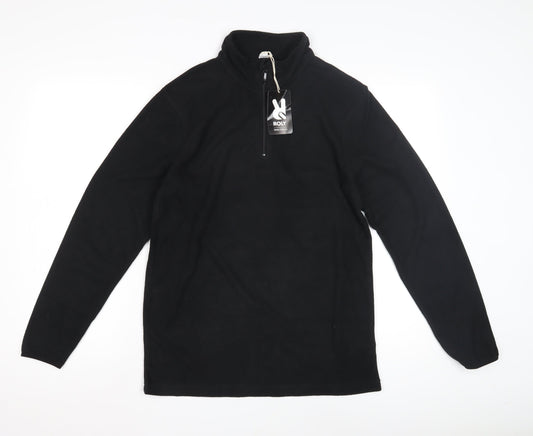 Mens UK Size S Roly Black Henley Sweatshirt