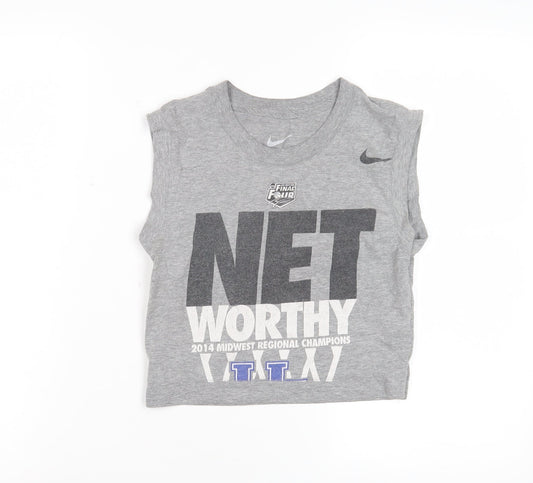 Unisex Adults UK Size S Nike Grey  T-Shirt