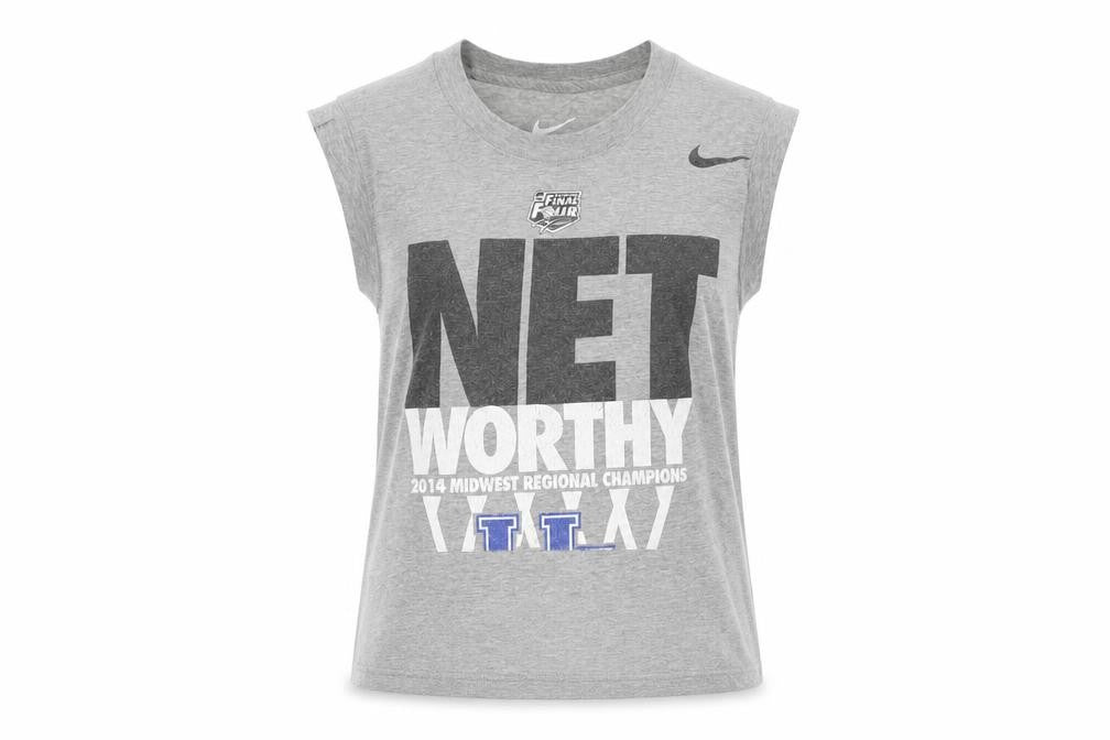 Front view of Nike unisex grey sports t-shirt, s, crew neck, casual