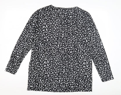 Womens UK Size 12 Marks and Spencer Black  T-Shirt