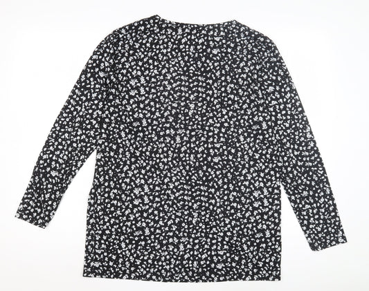 Womens UK Size 12 Marks and Spencer Black  T-Shirt