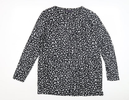 Womens UK Size 12 Marks and Spencer Black  T-Shirt