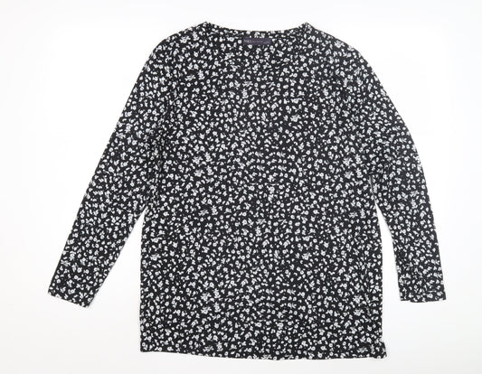 Womens UK Size 12 Marks and Spencer Black  T-Shirt