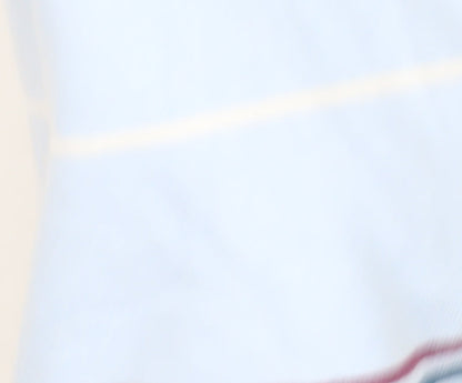 Vintage Men's Blue Striped Polo Shirt 2XL