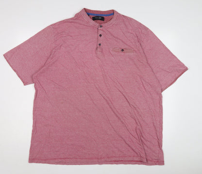 Black Label Men's Red 2XL Henley T-Shirt