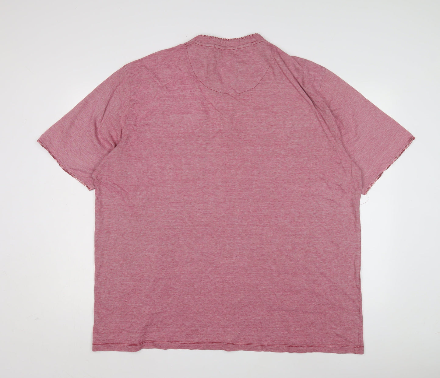Black Label Men's Red 2XL Henley T-Shirt