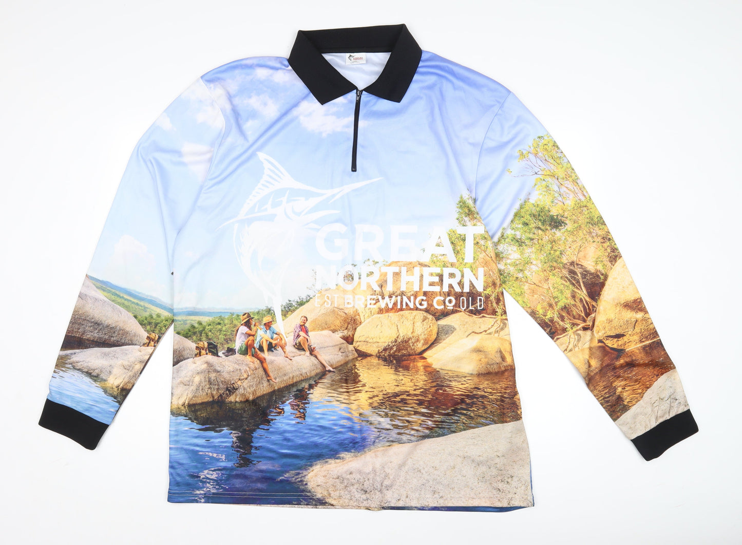 Great Northern Mens Multicoloured 2XL Polo Shirt