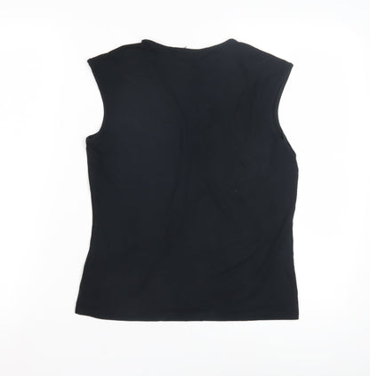 Womens UK Size 12 Marks and Spencer Black Basic Tank