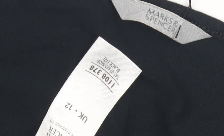 Womens UK Size 12 Marks and Spencer Black Basic Tank