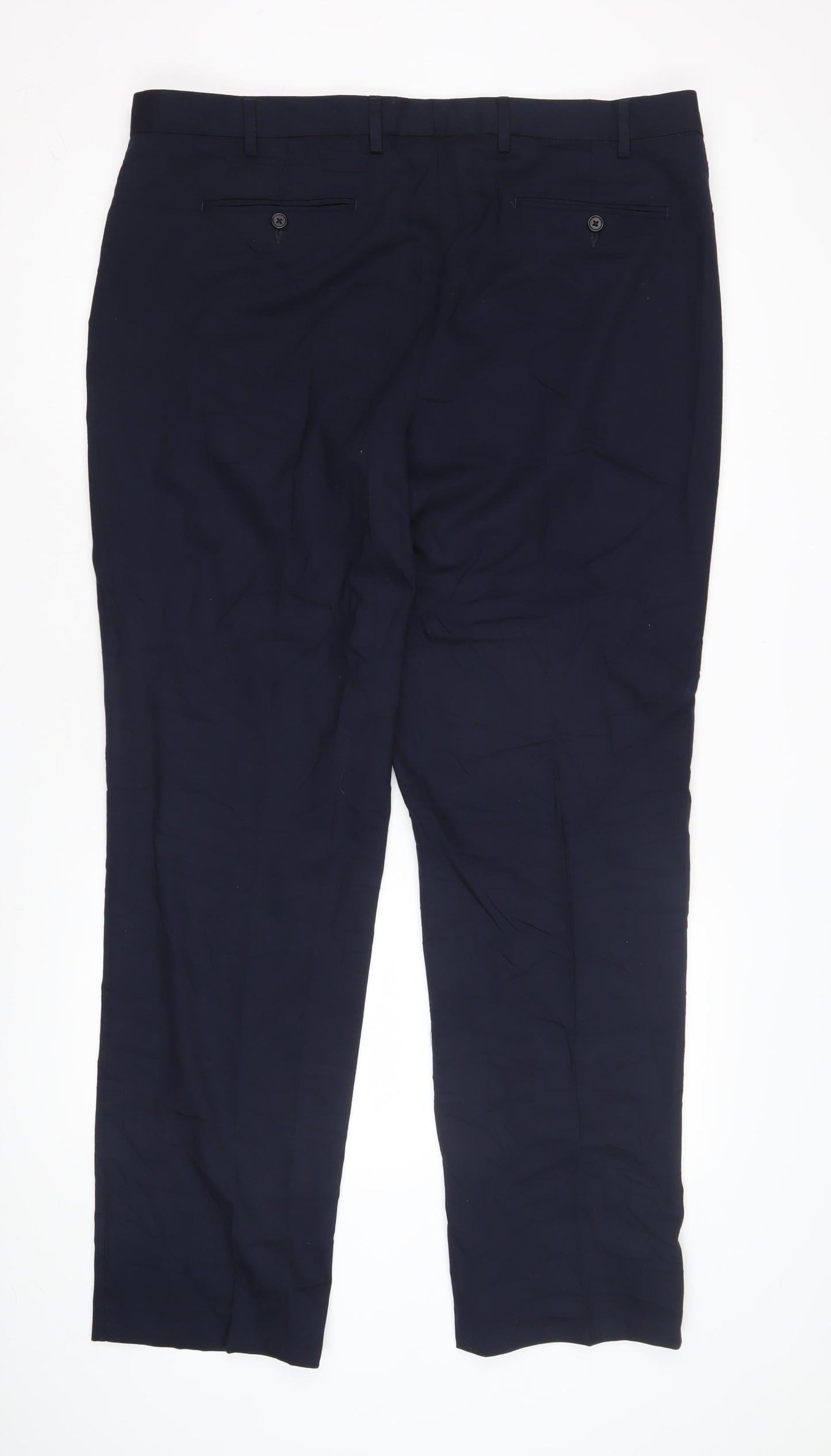 Marks and Spencer Men's Blue Dress Pants, Size 42