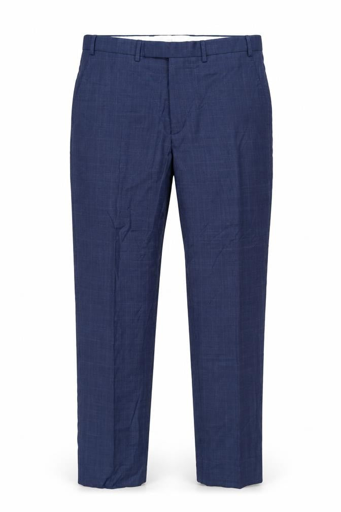 Mens UK Size 36 Marks and Spencer Slim Fit Dress Pants Blue Trousers