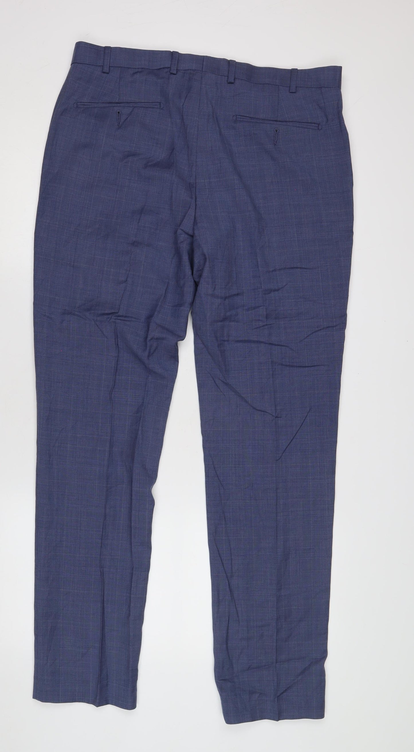 Marks & Spencer Mens Blue Slim Fit Dress Trousers 36