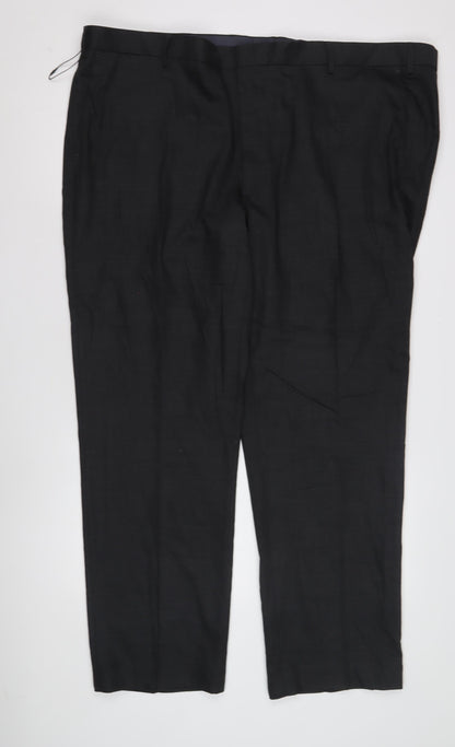 Marks and Spencer Black Wool Trousers - Size 48