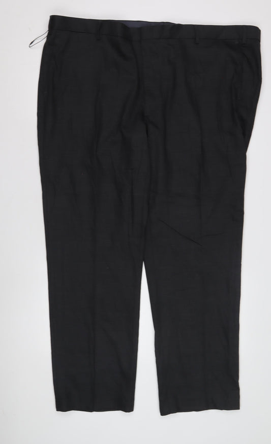 Marks and Spencer Black Wool Trousers - Size 48