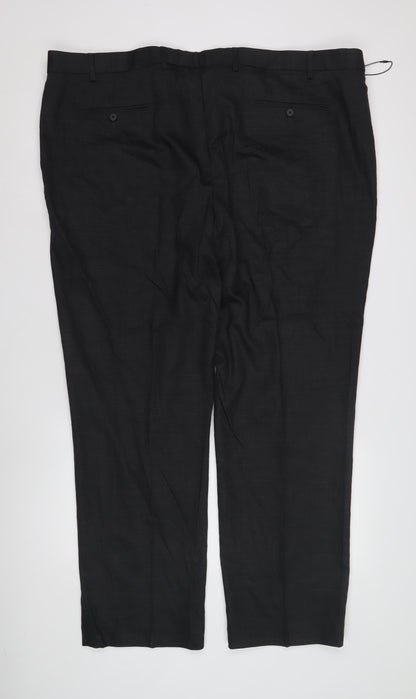 Marks and Spencer Black Wool Trousers - Size 48
