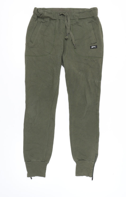 Womens UK Size 10 Slazenger Regular Fit Jogger Green Trousers