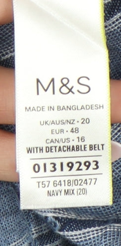 Womens UK Size 20 Marks and Spencer  Casual Blue Trousers