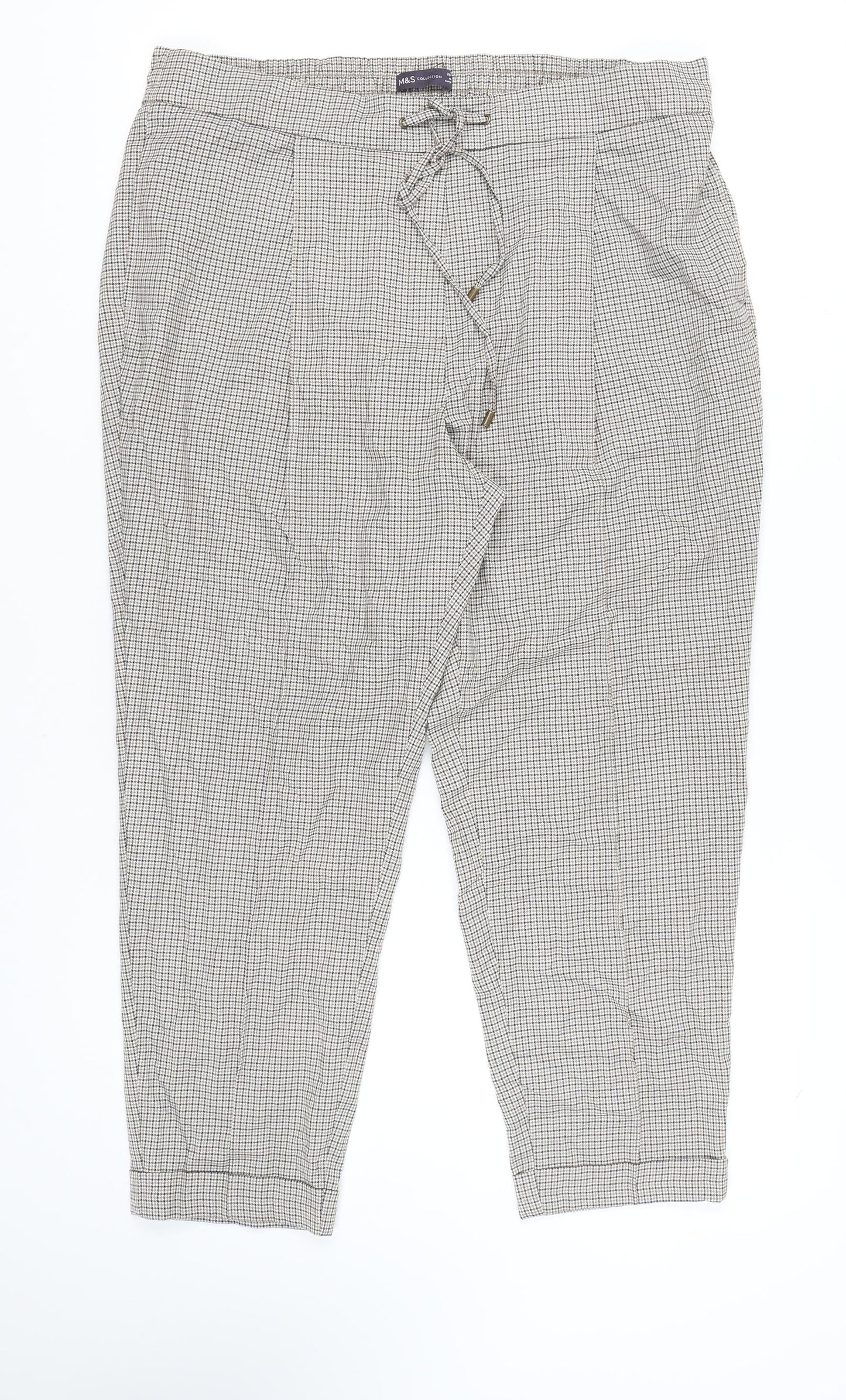 Womens UK Size 20 Marks and Spencer Regular Fit Casual Multicoloured Trousers